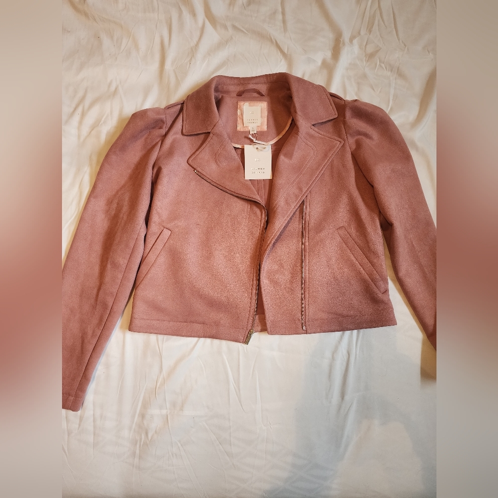 LC Lauren Conrad Suede Mauve Jacket